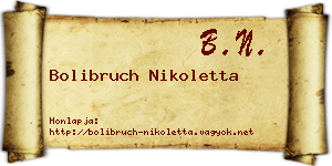 Bolibruch Nikoletta névjegykártya